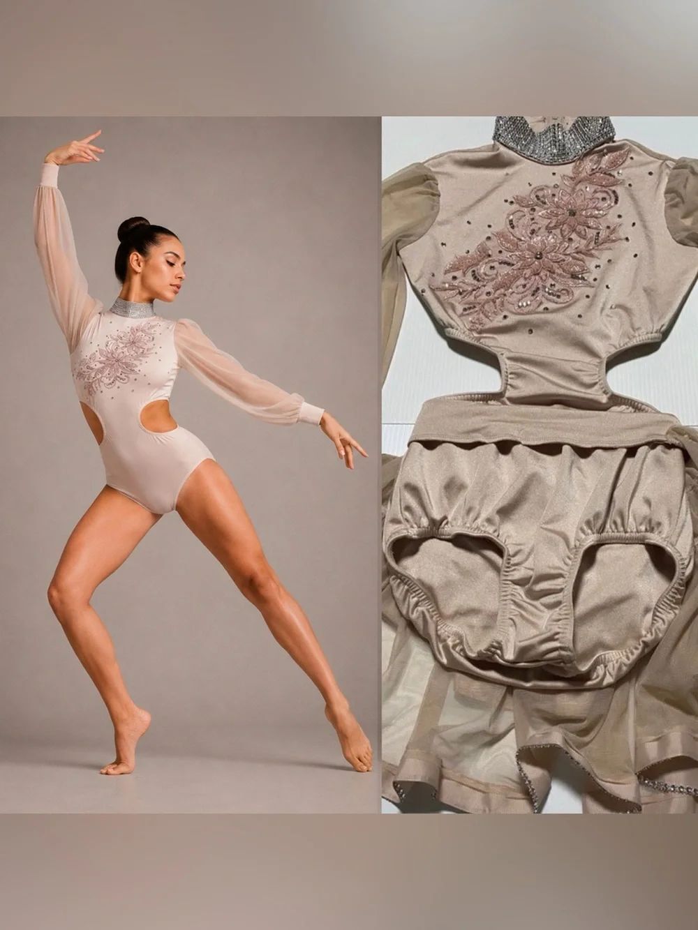 Kelle Starlet Competition Solo Costume Blush contemporary lyrical 2 piece SA